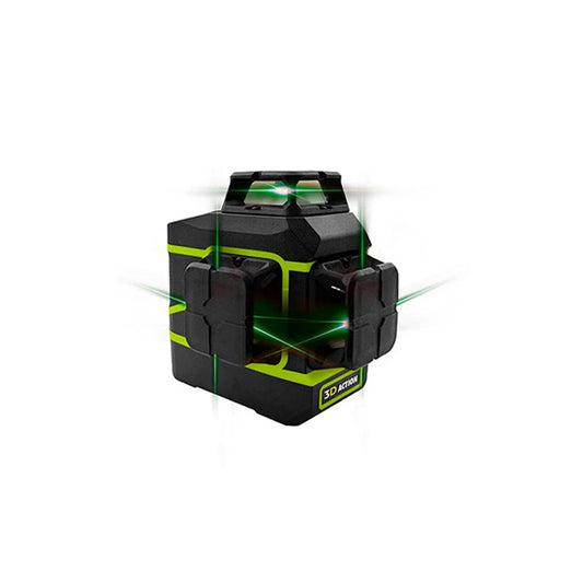 Laser Metrica 3D Action Verde - Con supporto a parete