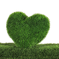 Cuscino cuore in erba sintetica