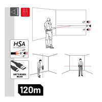 Distanziometro metro laser Metrica Flash DOUBLE 60+60 ALU