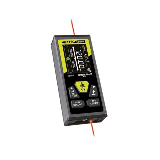 Distanziometro metro laser Metrica Flash DOUBLE 60+60 ALU