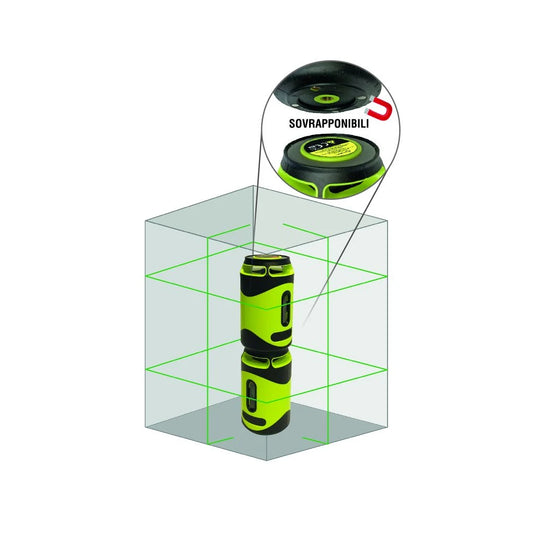 Livella laser Metrica Flash Green 360° raggio verde