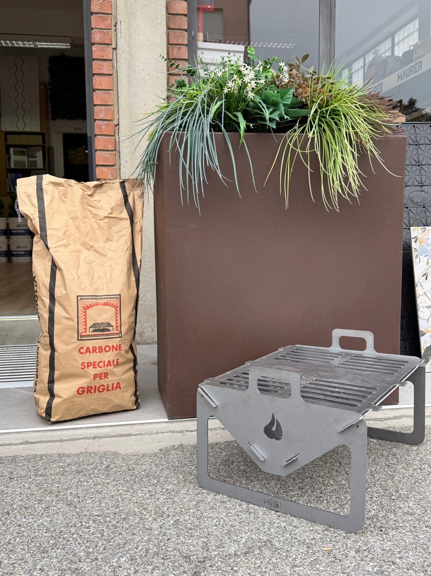Barbecue valigetta in acciaio