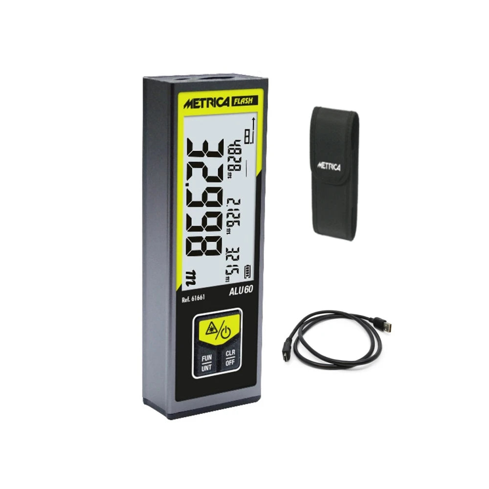 Distanziometro metro laser tascabile METRICA ALU 60
