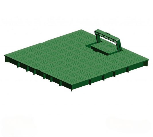 Coperchio con maniglia in PVC anti-shock