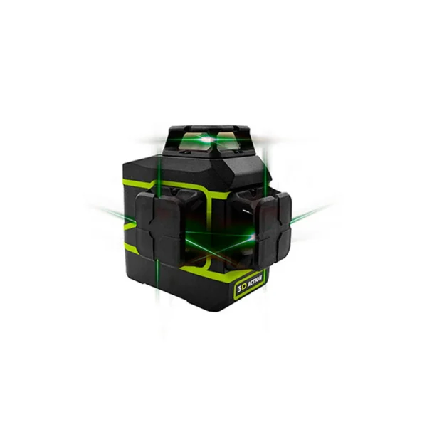 Laser Metrica 3D Action Verde - Con supporto a parete