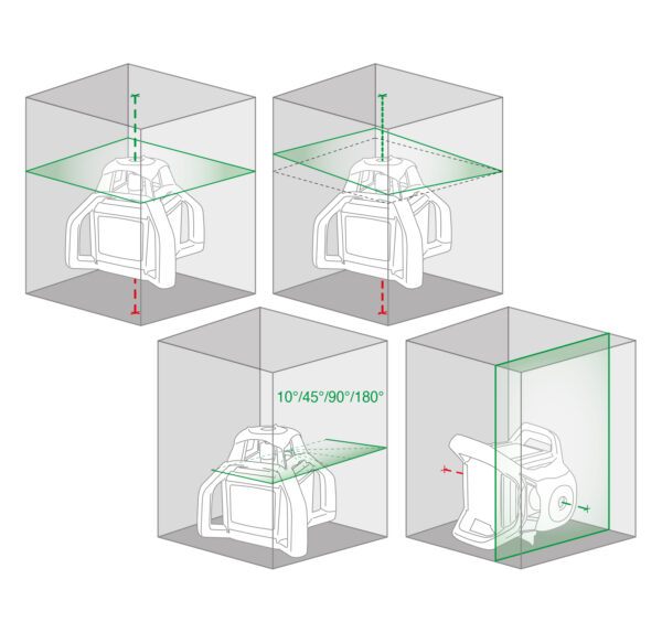 BRAVO LASER ROTATIVO GREEN H+V - immagine 3