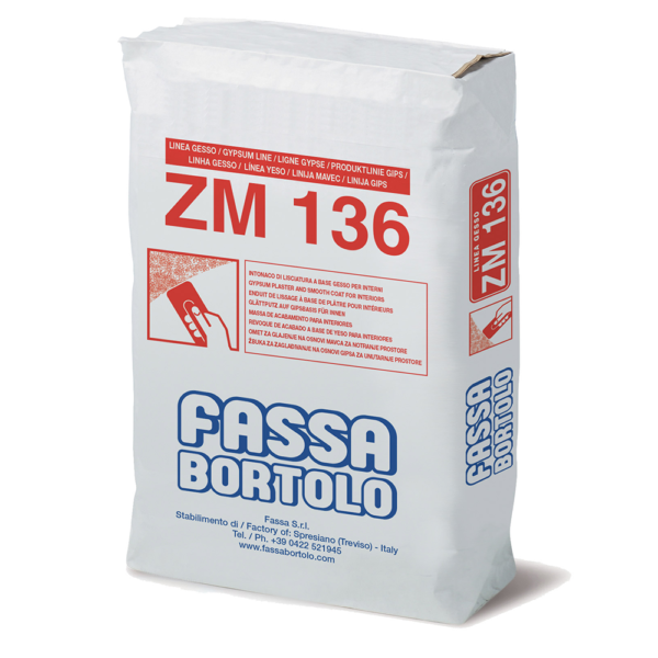 ZM136 Intonaco e Lisciatura a base di gesso per interni-25kg