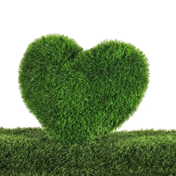 Cuscino cuore in erba sintetica - immagine 2